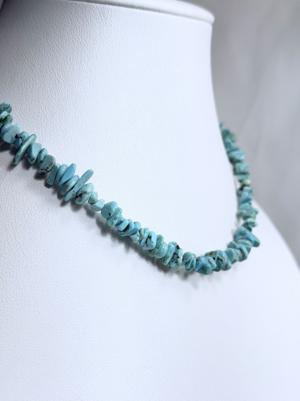 Peyote Bird Vintage Sterling Silver Turquoise Necklace 16”-18” - Picture 3 of 12